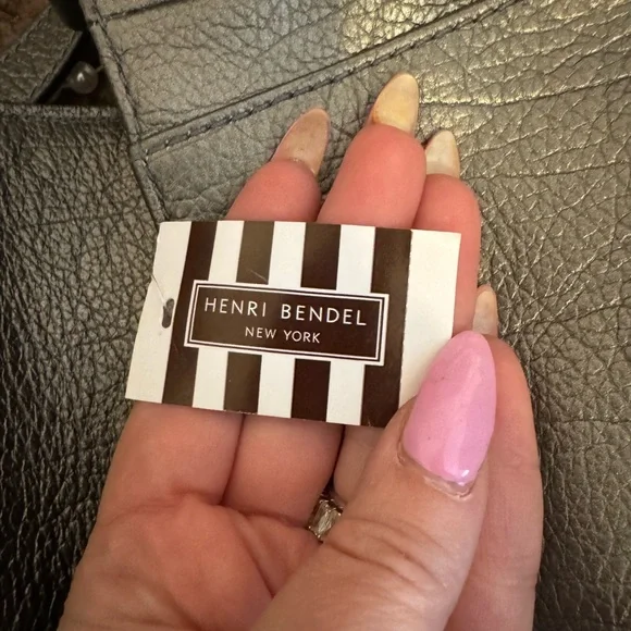 Henri Bendel Metallic Studded Flap Crossbody NWT - Picture 10 of 13